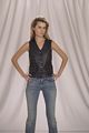LV415<br>Ladies vest lamb skin with lacing on f...