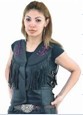 LV420<br>Ladies purple rose Inlay vest, S/L, Ny...