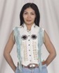 LV426<br>Ladies vest with beads, bone, braid an...