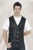 MV317-01<br>Deluxe Leather Vest w/ Side Laces -...